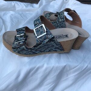 Mephistopheles Ladies 7- 7.5 reptile print wedge sandals
